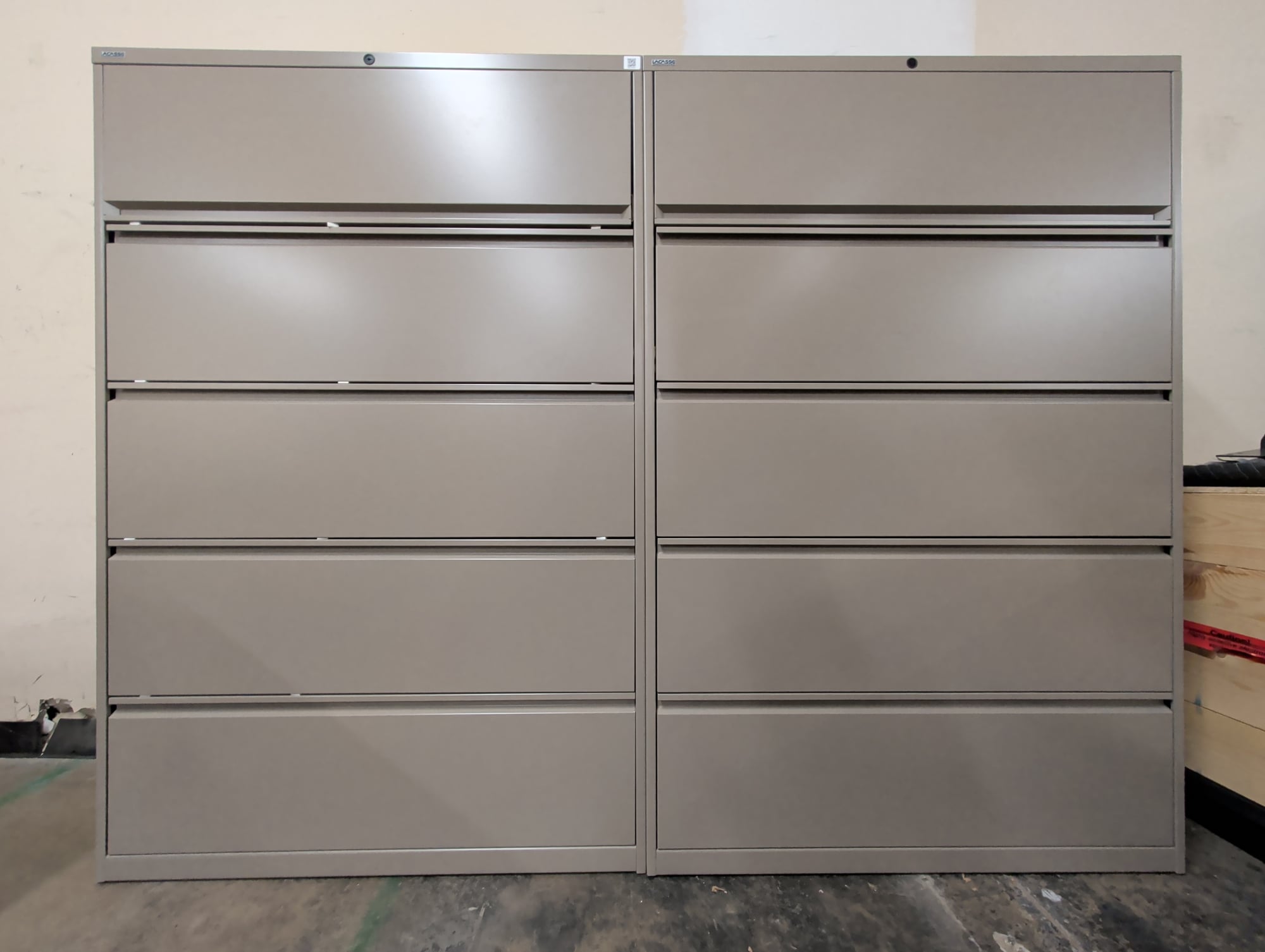 Lacasse 5-Drawer Lateral File Cabinet Set of 2 - Gray, 42"W