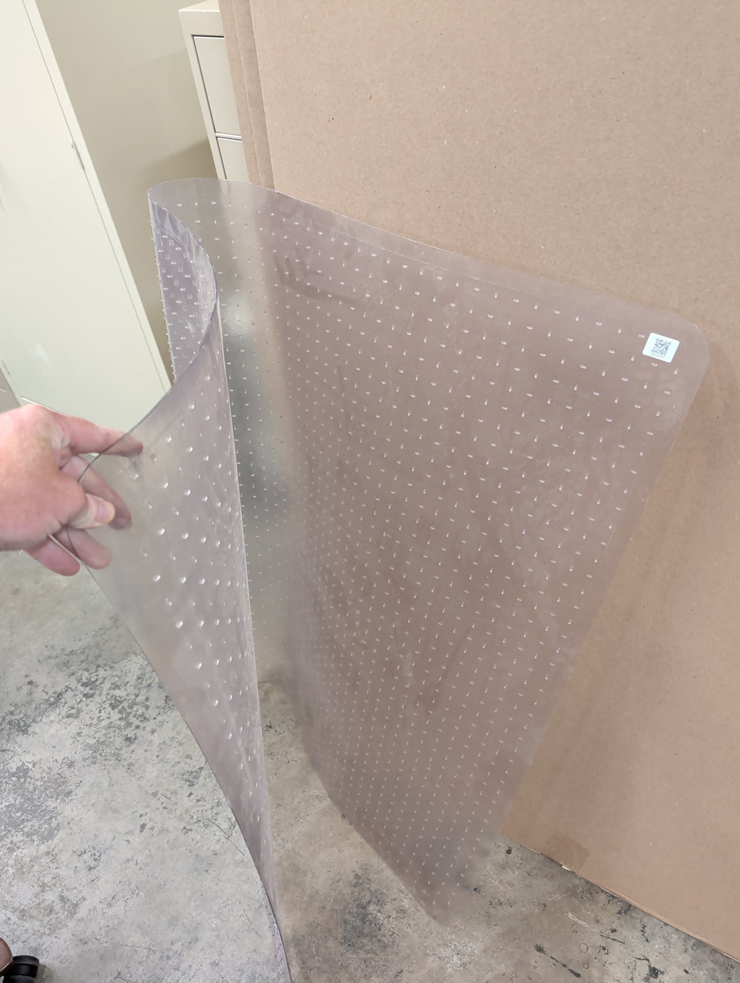 Clear Office Chair Mat w/ Carpet Spikes 60"x48" Made in USA