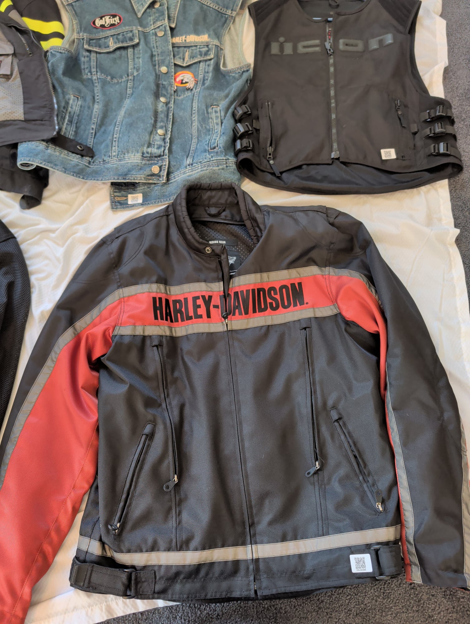 Harley-Davidson Genuine MotorClothes Riding Gear Jacket Tall XL Black/Red