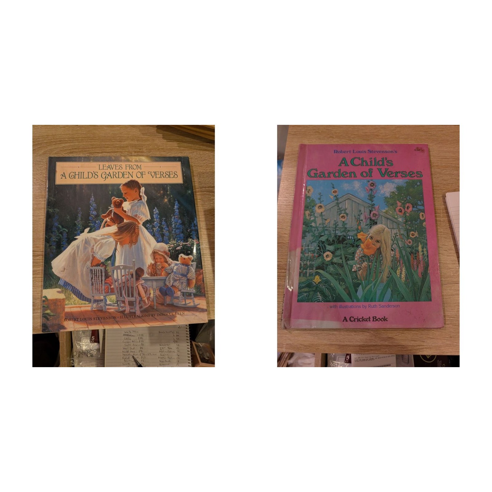 A Child's Garden of Verses Robert Louis Stevenson Lot 2 Books Illustrated HC