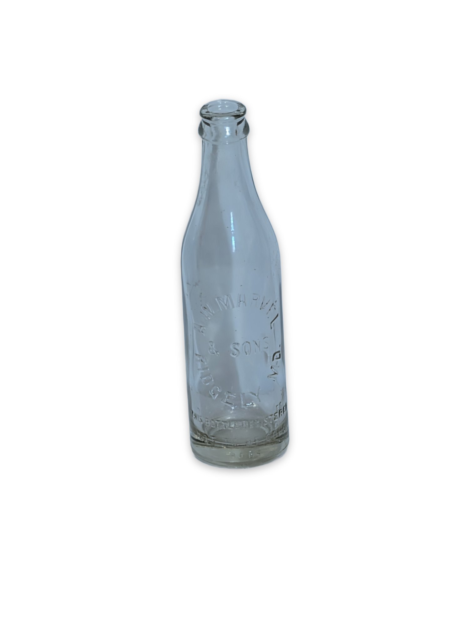 Antique H.W. Harvey & Sons Ridgely MD Embossed Milk Bottle