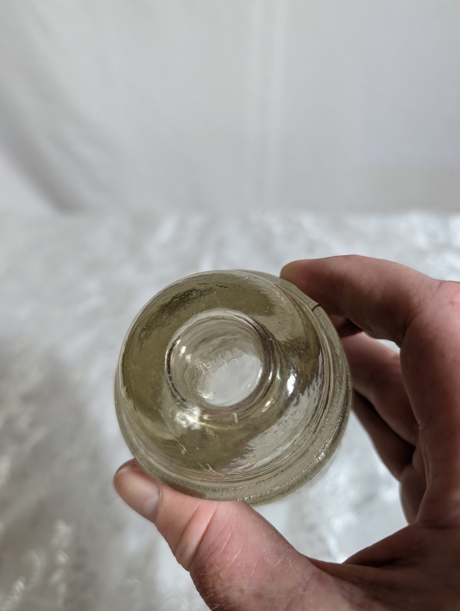 Antique Glass & Salt-Glazed Stoneware Bottle Pair Albany Slip 19th-20th Century