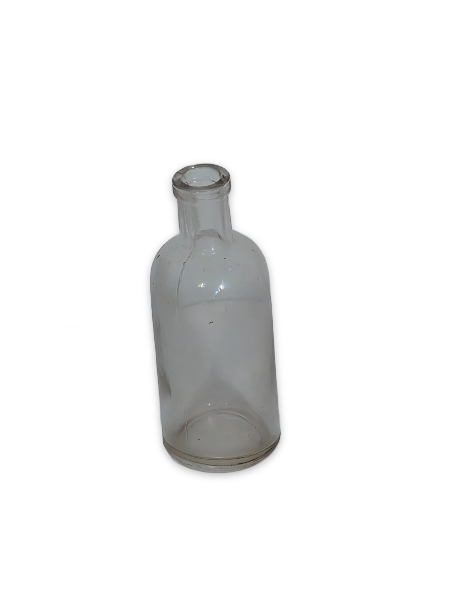 Antique Clear Glass Apothecary Bottle - Small Vintage Medicine Vial