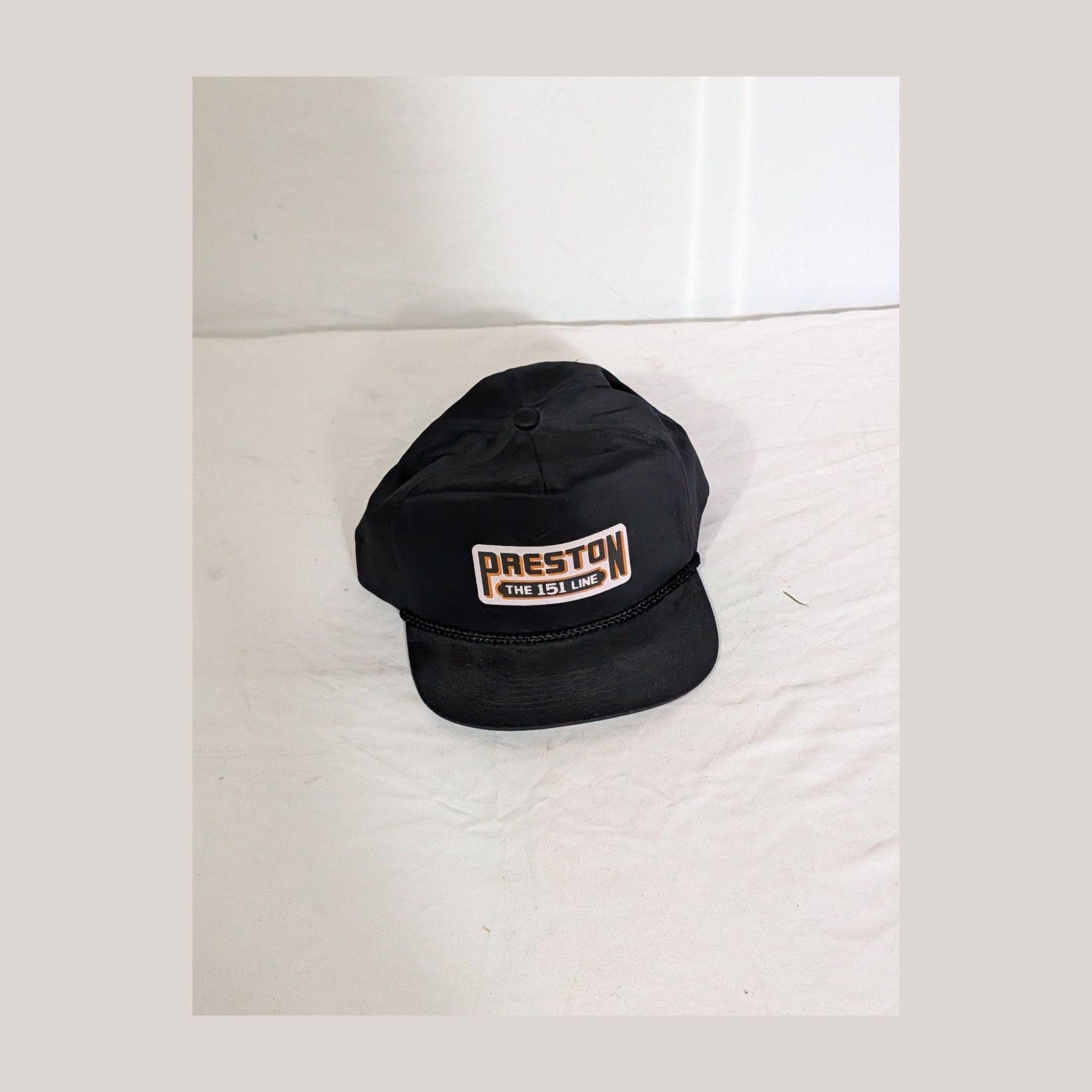 Preston Trucking The 151 Line Vintage Snapback Rope Hat Black Nylon Woven Patch