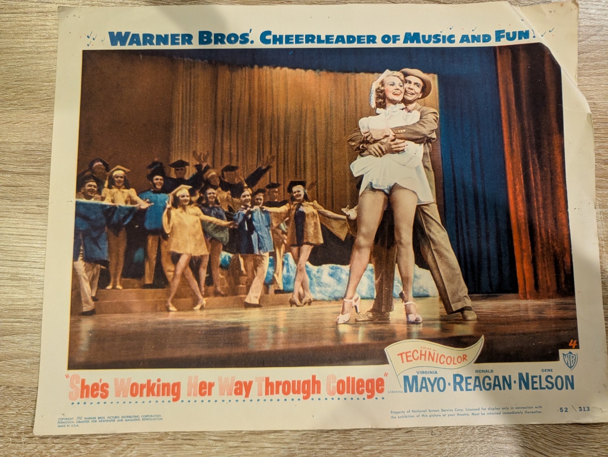 She's Working Her Way Through College 1952 Lobby Card 4 Mayo Reagan Nelson