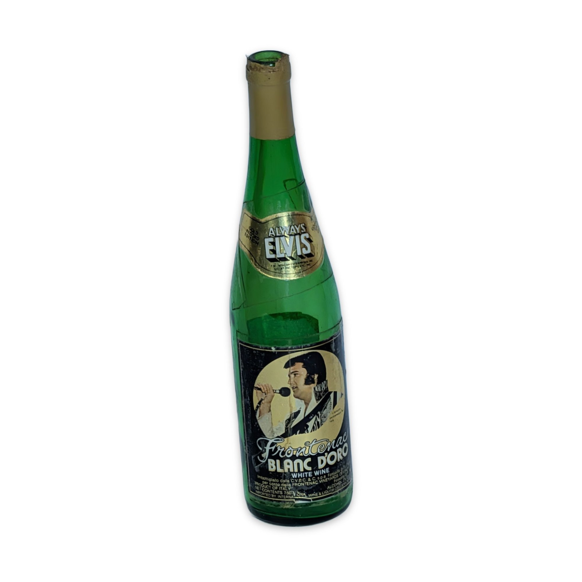 Always Elvis Frontenac Blanc D'Oro White Wine Bottle Collectible