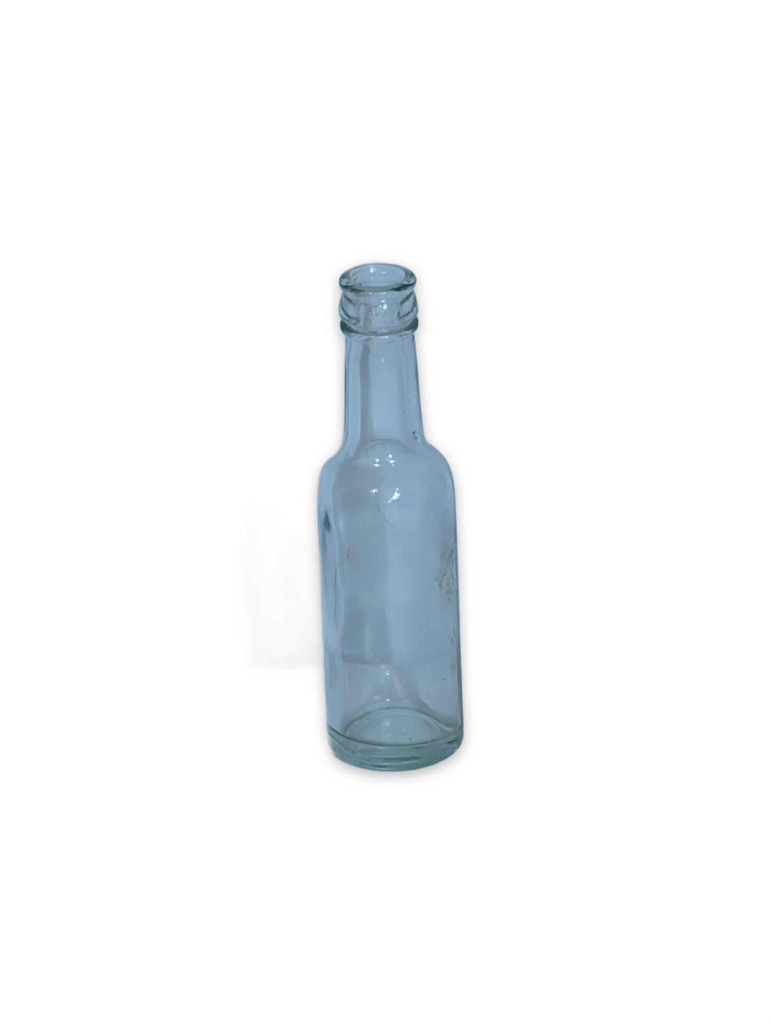 Vintage Clear Glass Mini Bottle Screw-Top Neck Mold No. 8903