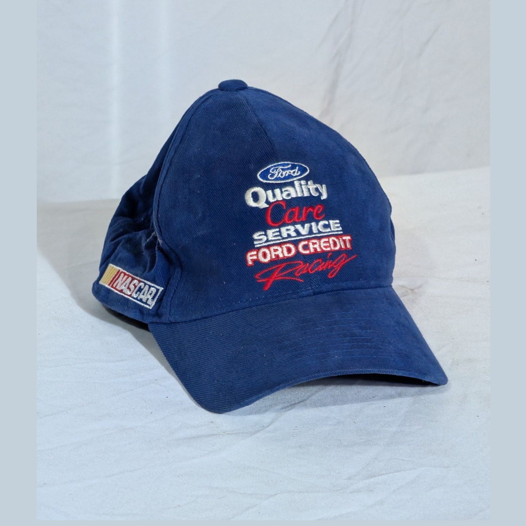 Chase Authentics NASCAR Ford Quality Care Service Fitted Cap Hat Size 7 1/8 90s