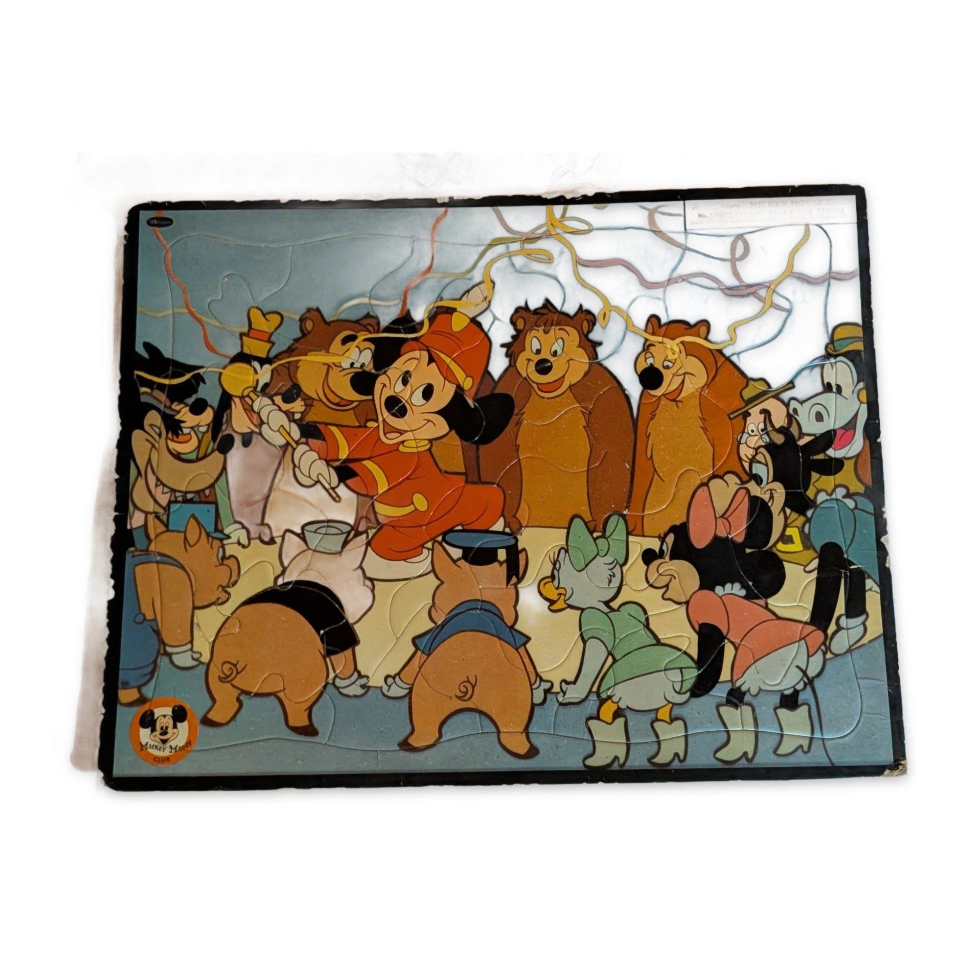 Whitman Walt Disney Mickey Mouse Club Frame-Tray Inlay Puzzle No. 4418:29 1956