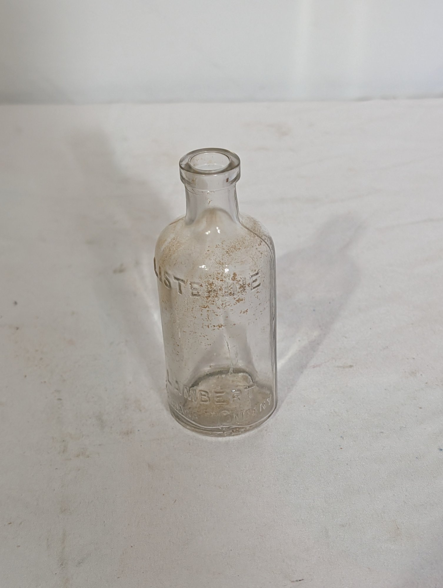 Antique Listerine Lambert Pharmacal Co Embossed Glass Bottle