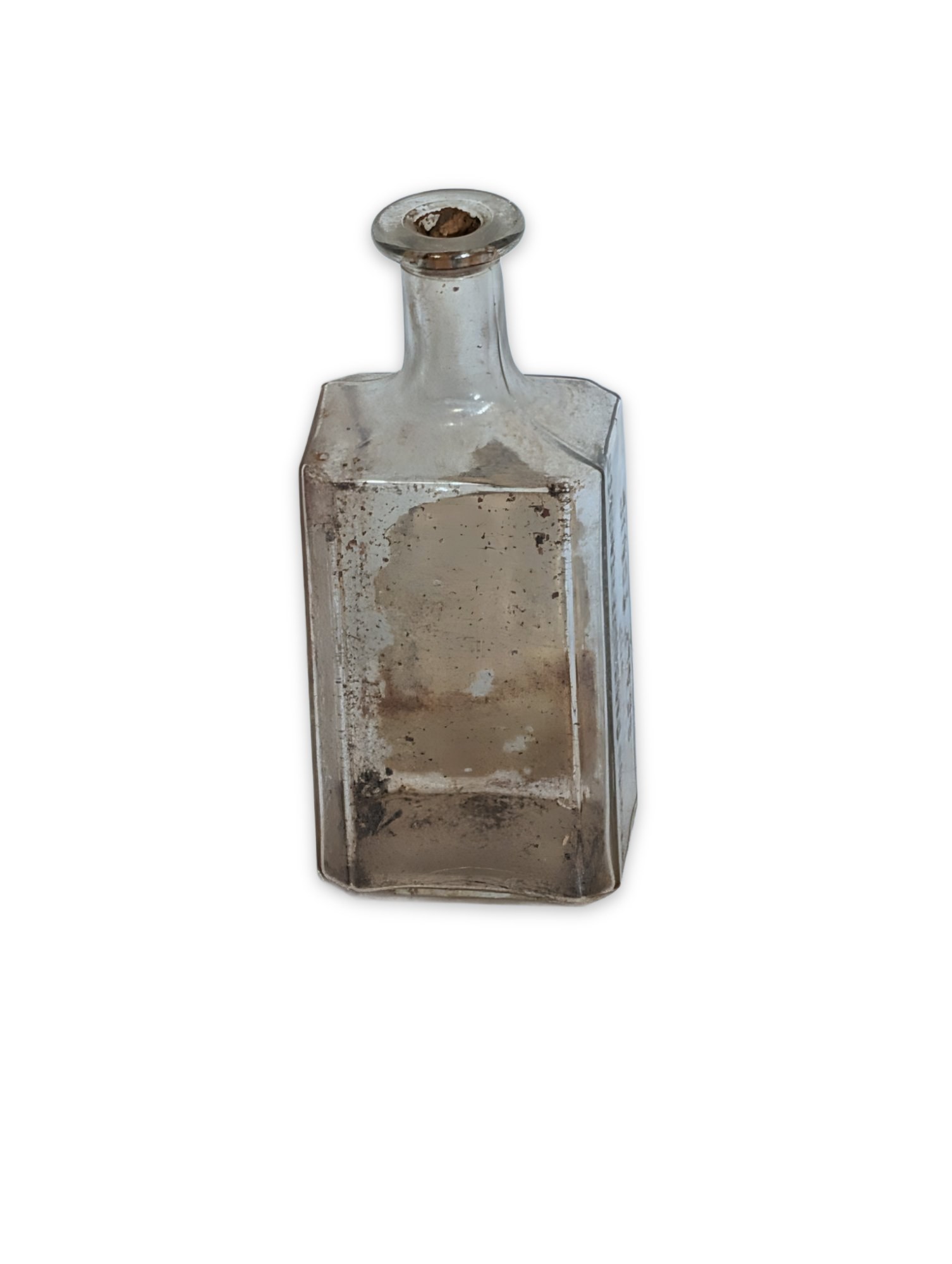 Antique Watkins Dandruff Remover Scalp Tonic Glass Bottle, Partial Label