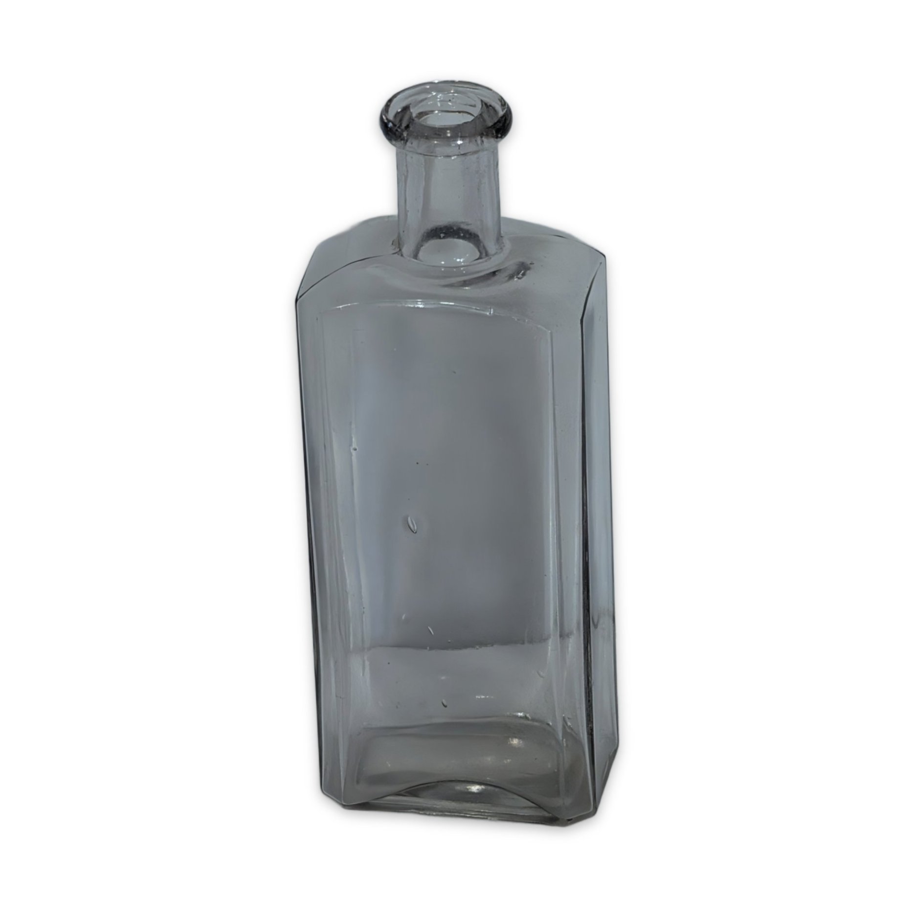Antique Hand-Blown Glass Bottle Square Pontil Bubbles 1800s