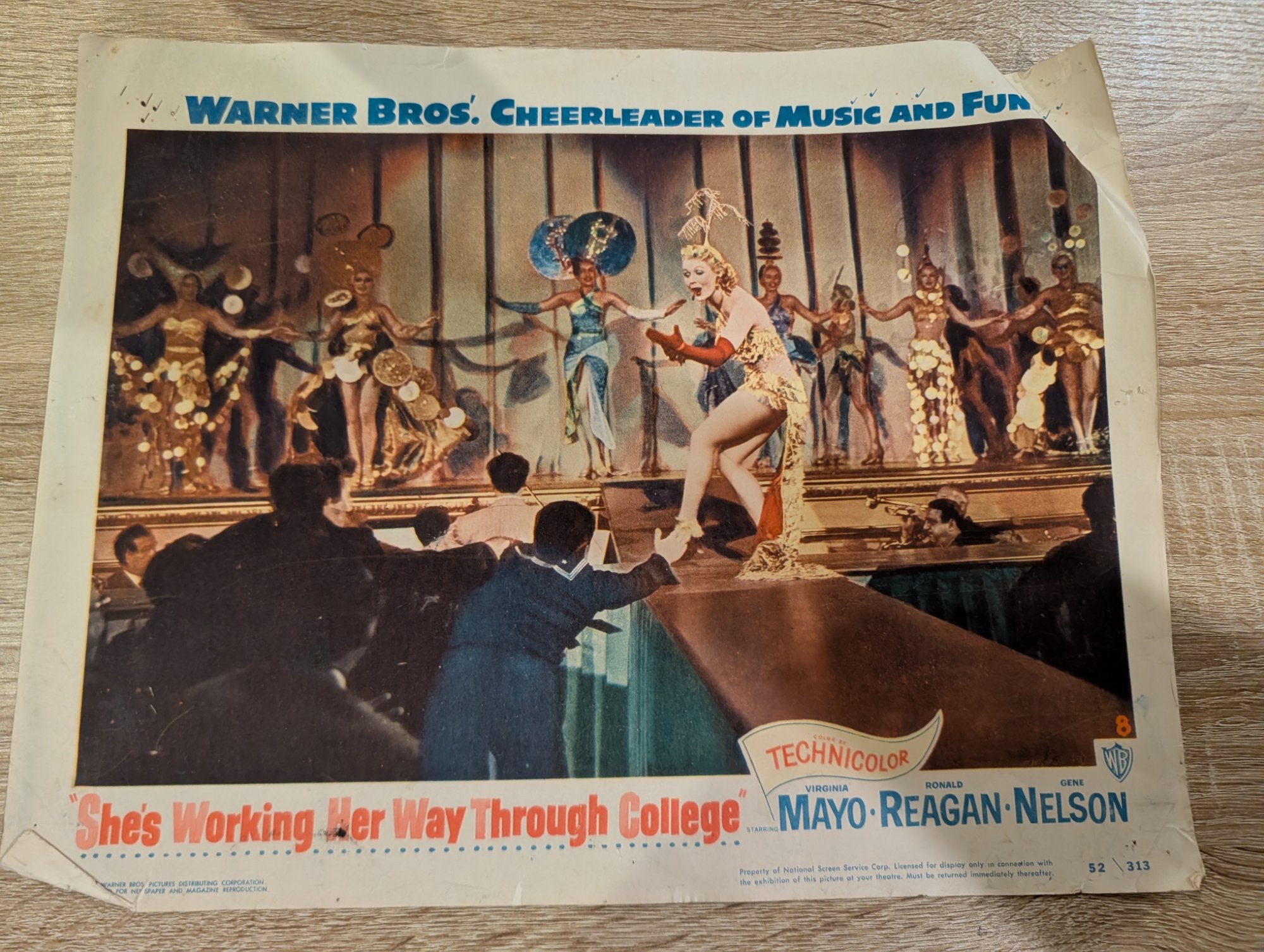 She's Working Her Way Through College 1952 Lobby Card #8 Mayo Reagan Nelson