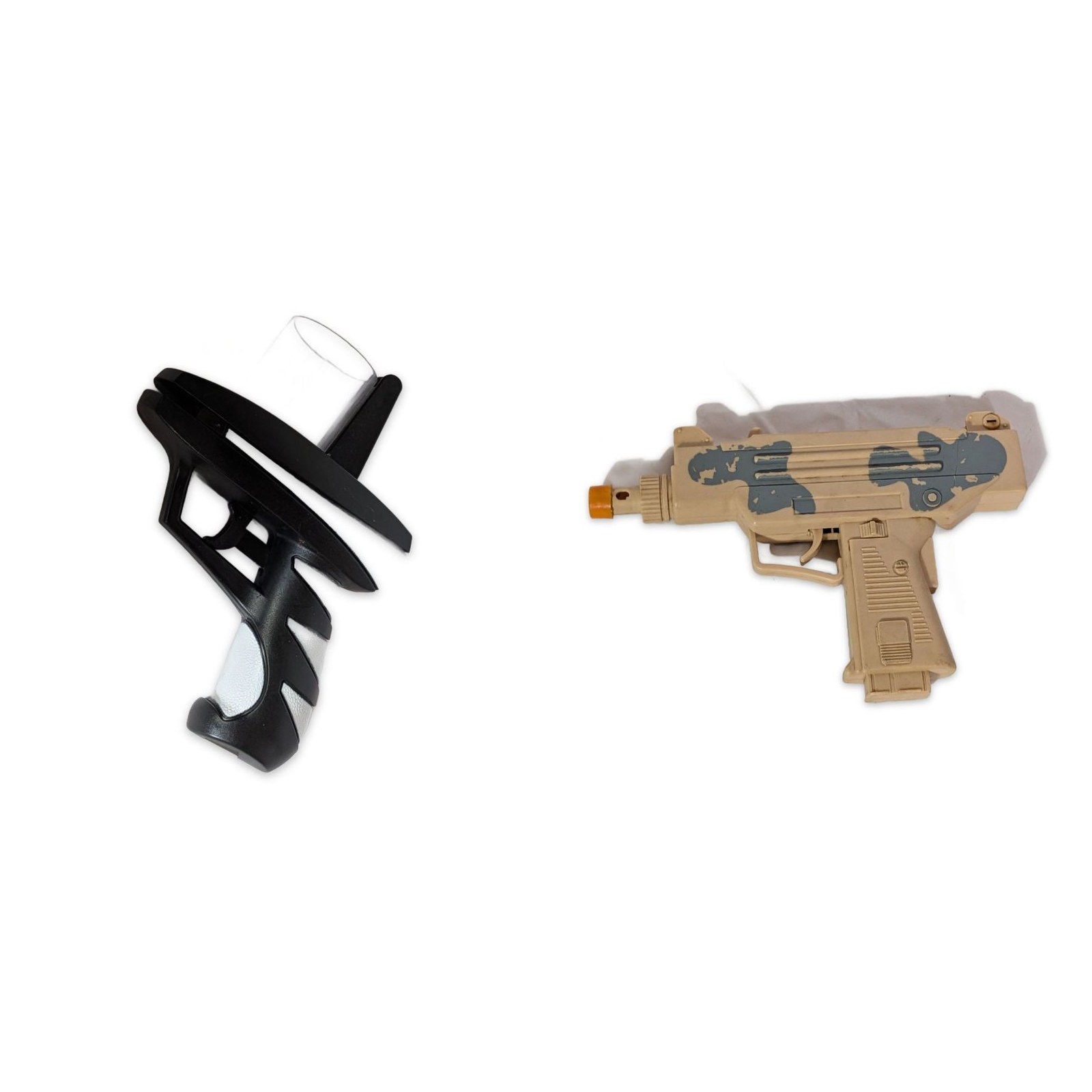 Lot of 2 Vintage Style Toy Water Blasters Camo Black Plastic 1990s 2000s