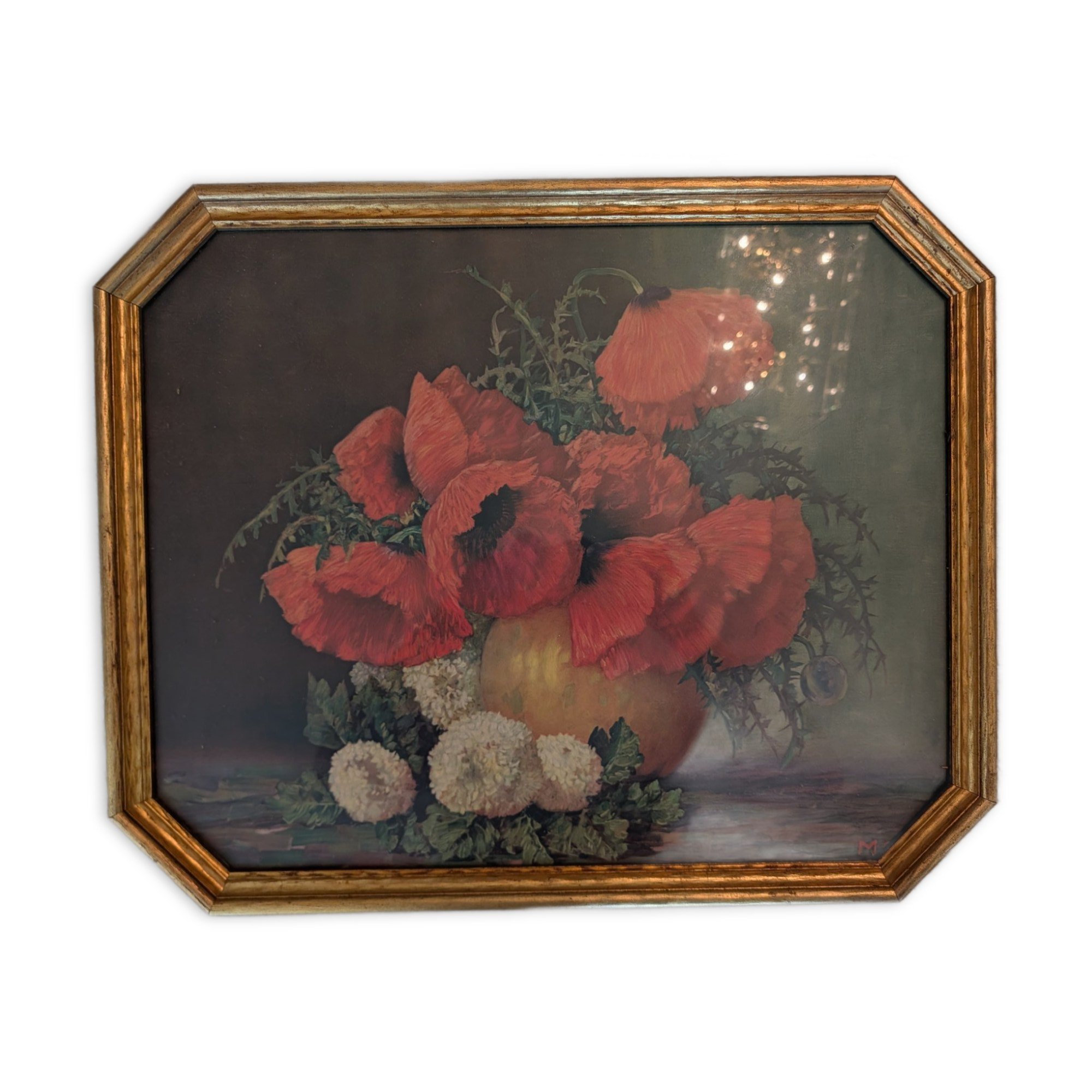 Signed and Framed Floral Still Life Painting