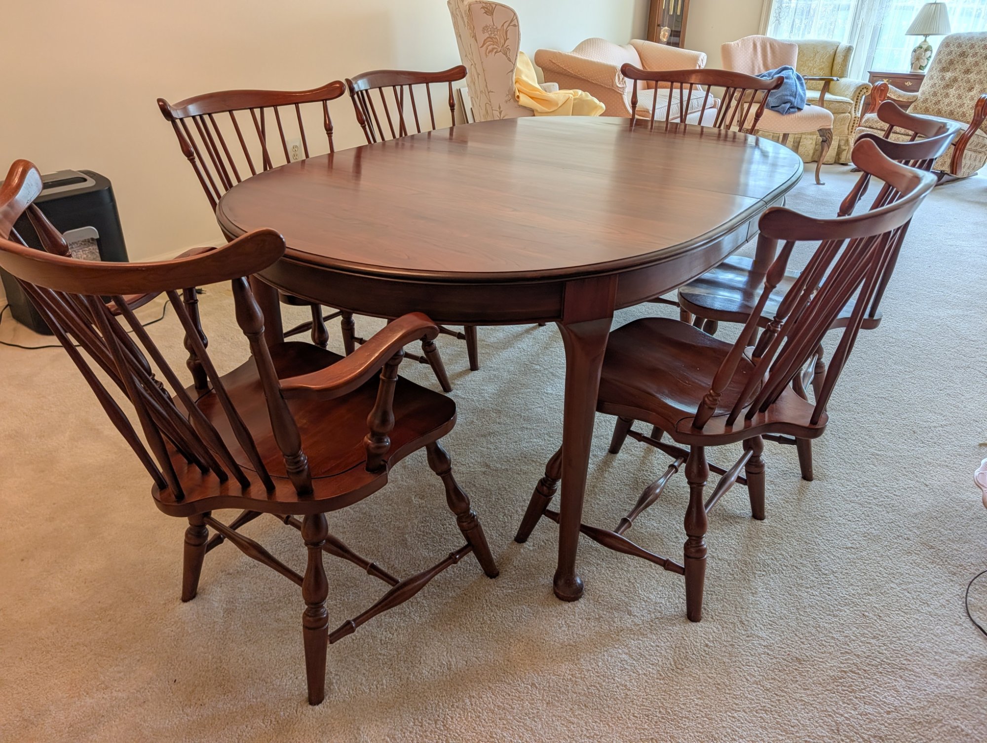 Pennsylvania House Windsor Style Solid Wood Dining Chairs - Arm and Side Chair Set