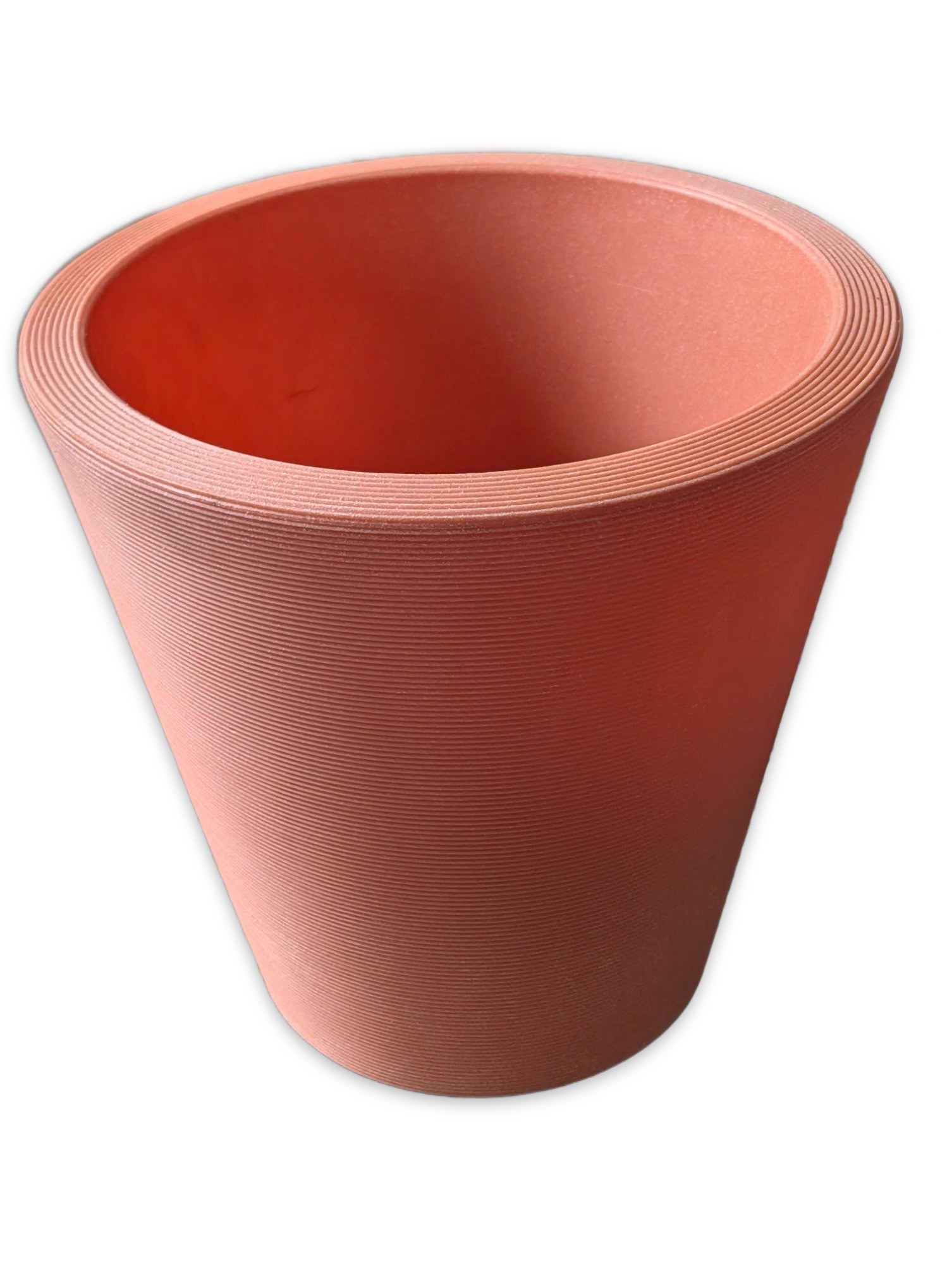 Crescent Garden A1140A Terracotta-Color Planter Pot - Ribbed HDPE