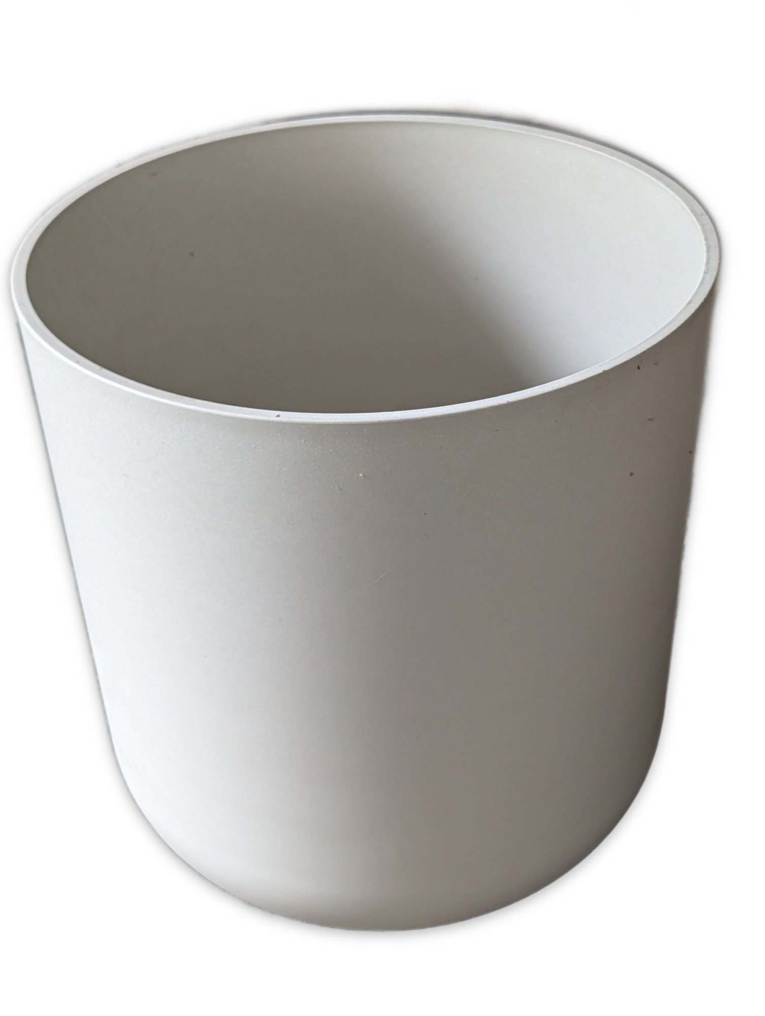 Large White Matte Ceramic Cylinder Planter Pot Modern Minimalist
