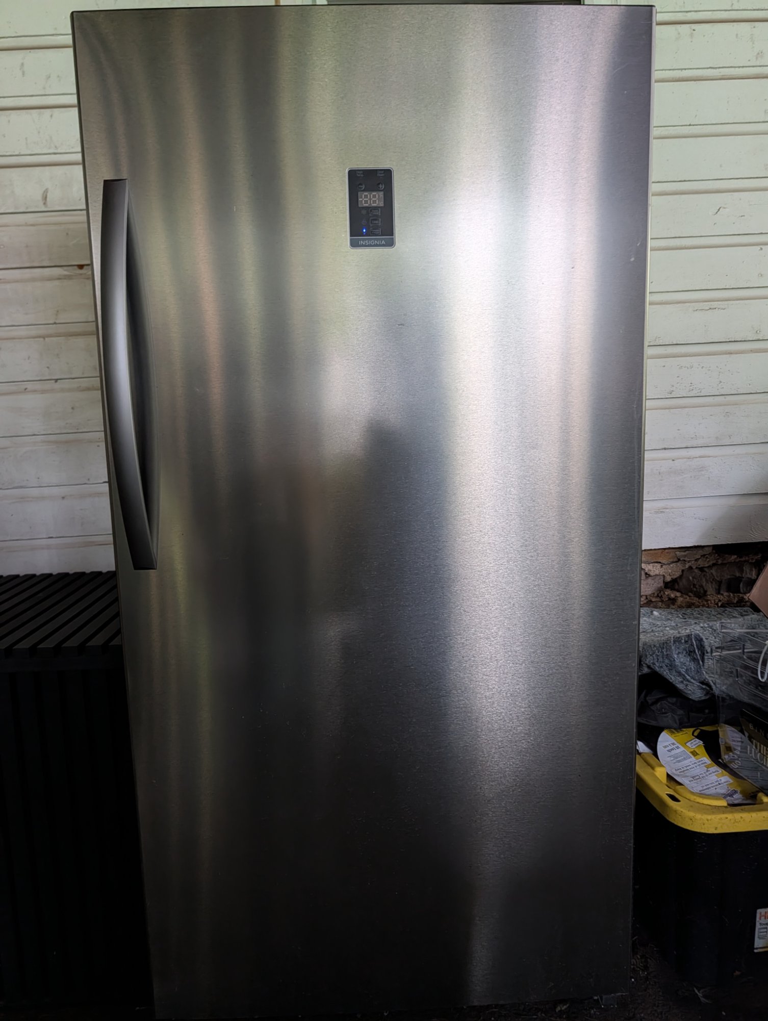 Insignia Upright Freezer/Fridge Convertible Stainless Steel